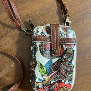 Beautiful Sak roots owl pattern wallet/Crossbody‎